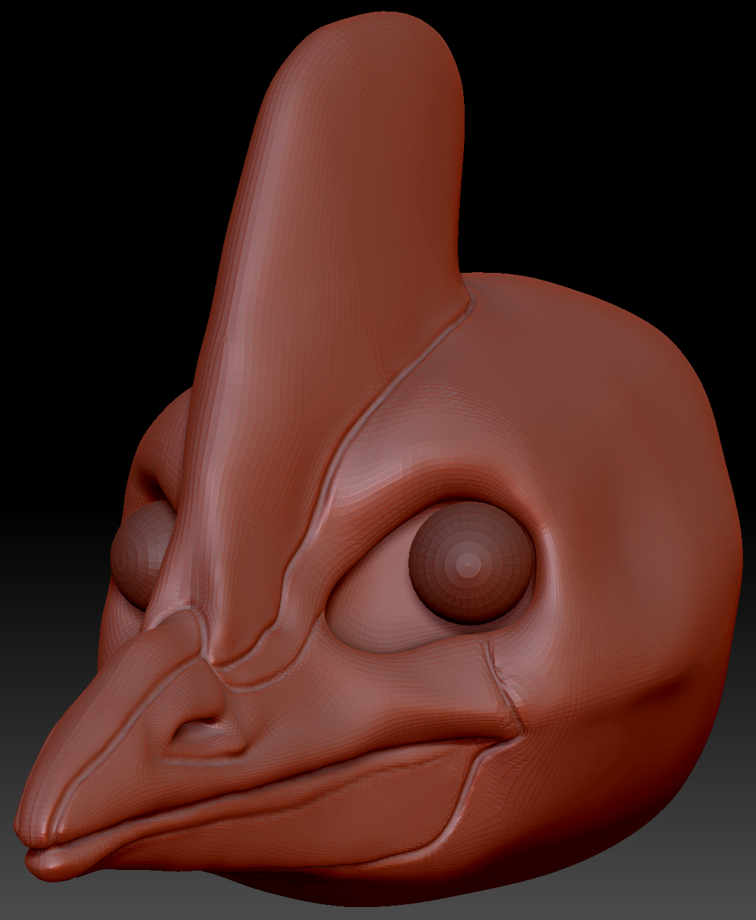 Realistic Cassowary Head Base