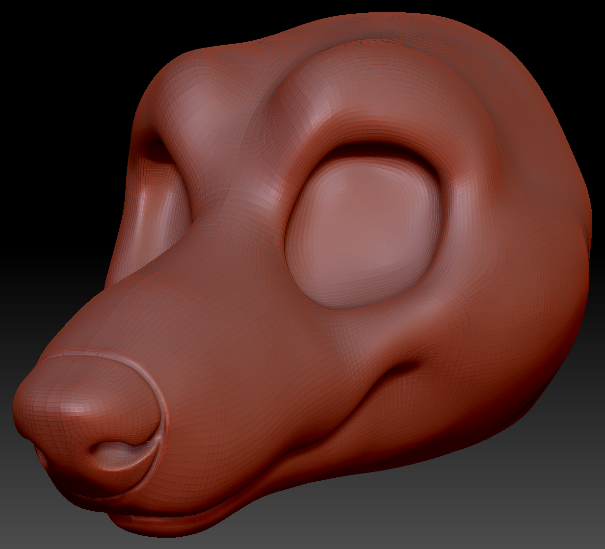 Feminine Toony Borzoi Head Base Variant 1