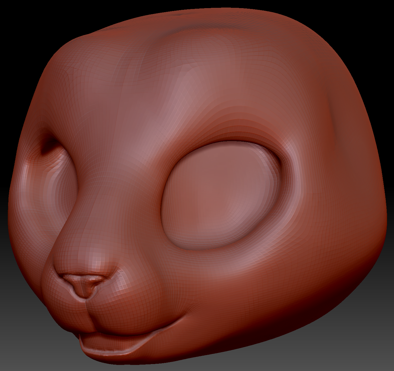 True Kemono Squirrel Static Jaw Head Base Variant 1