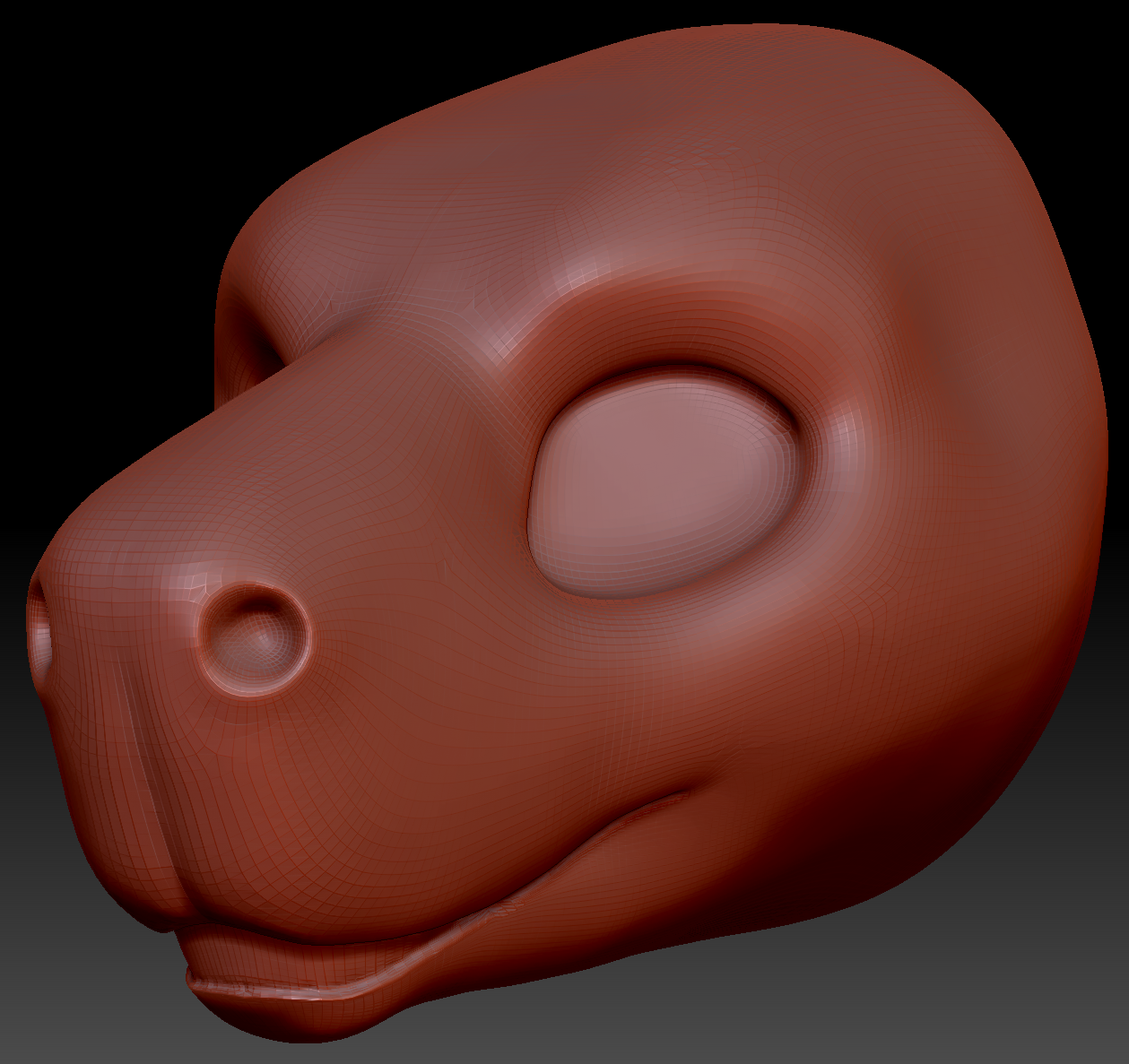 Gender Neutral Capybara Static Jaw Head Base Variant 1