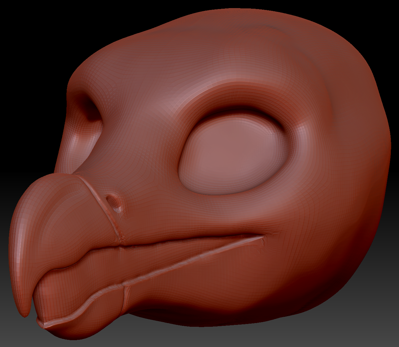 Gender Neutral Bearded Vulture Static Jaw Head Base