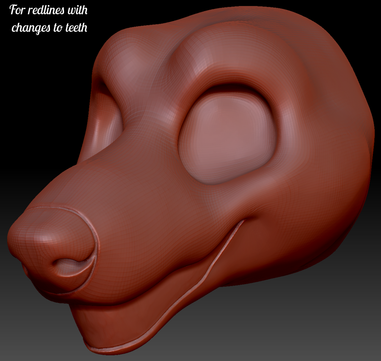 Gender Neutral Toony Borzoi Head Base Variant 4