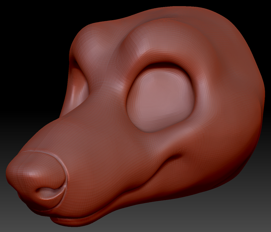 Gender Neutral Toony Borzoi Head Base Variant 1