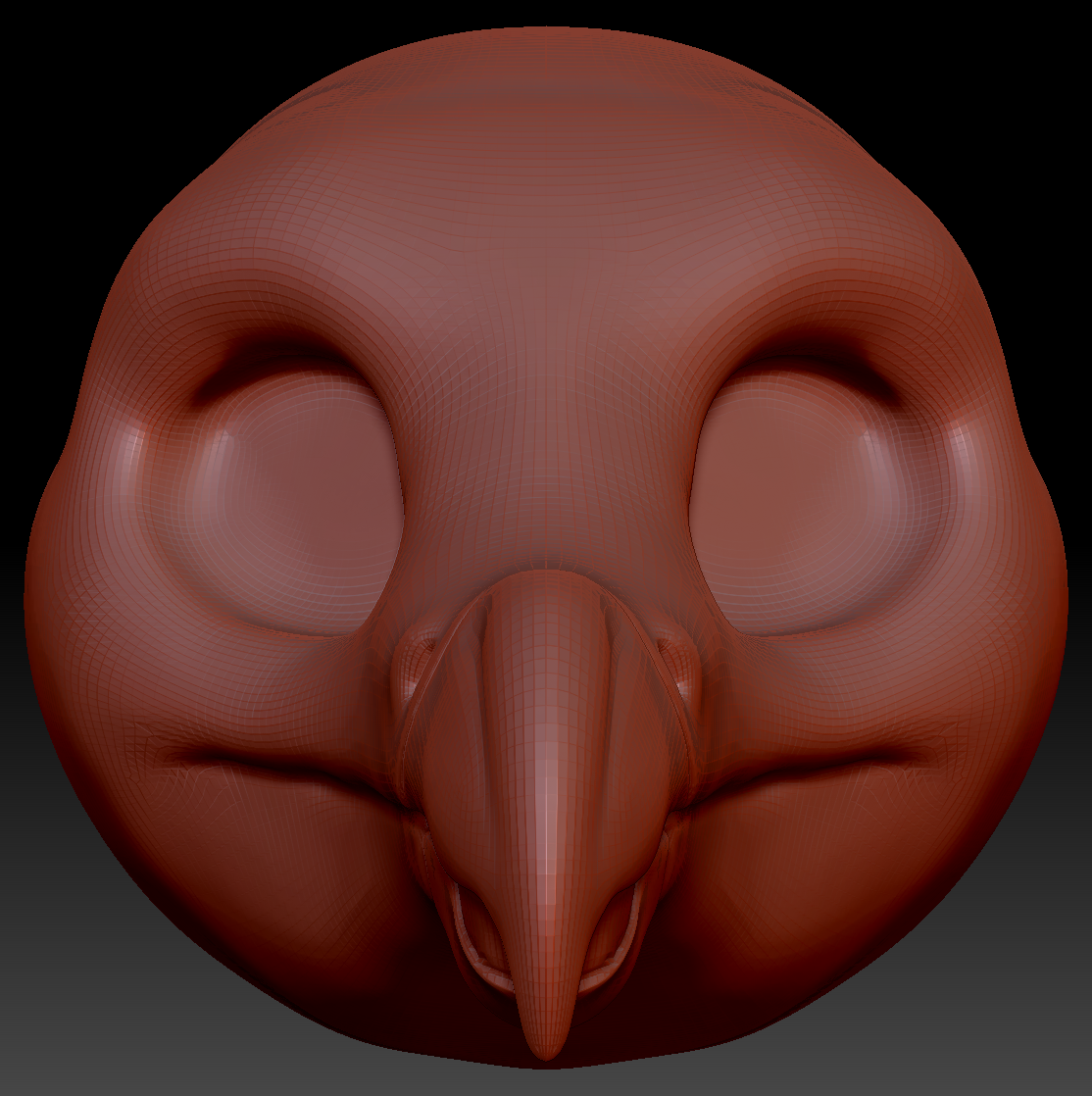 Gender Neutral Bearded Vulture Static Jaw Head Base Variant 1