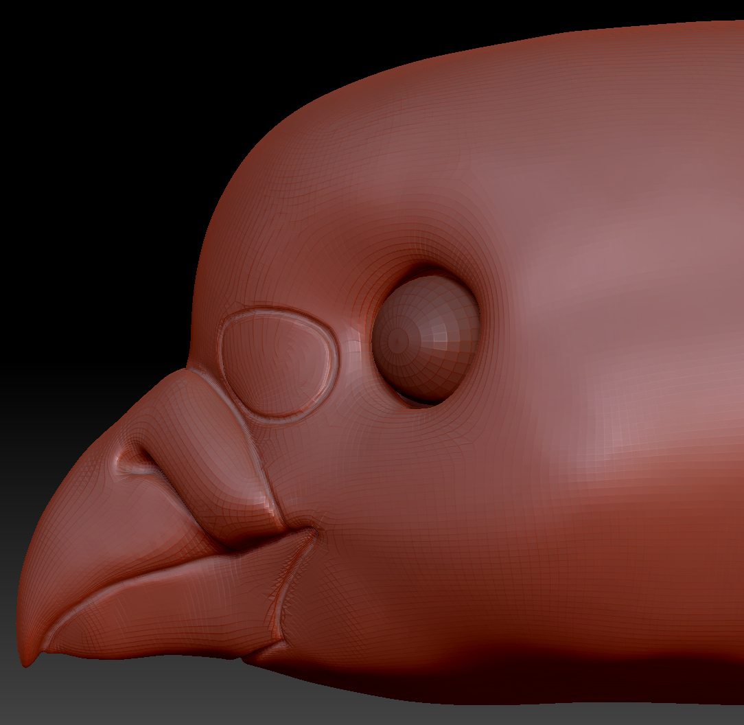 Realistic Old German Owl Pigeon Head Base