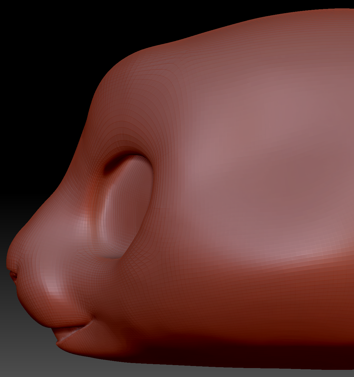 True Kemono Squirrel Static Jaw Head Base Variant 1