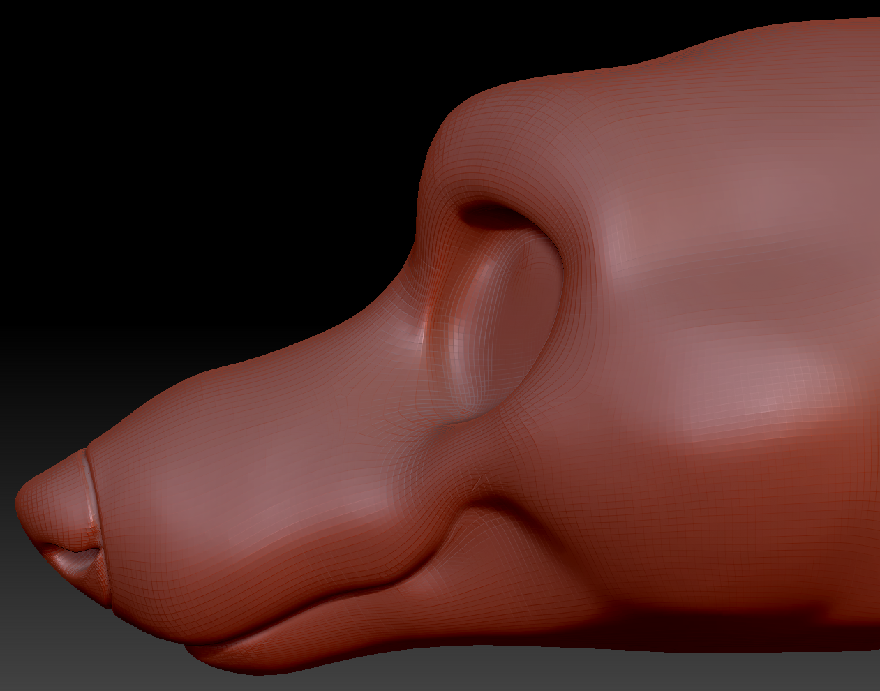 Feminine Toony Borzoi Head Base Variant 1