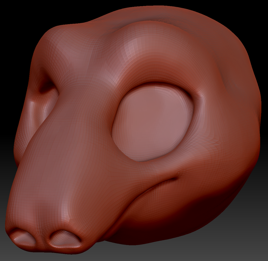 Feminine Toony Tapir Head Base Variant 1