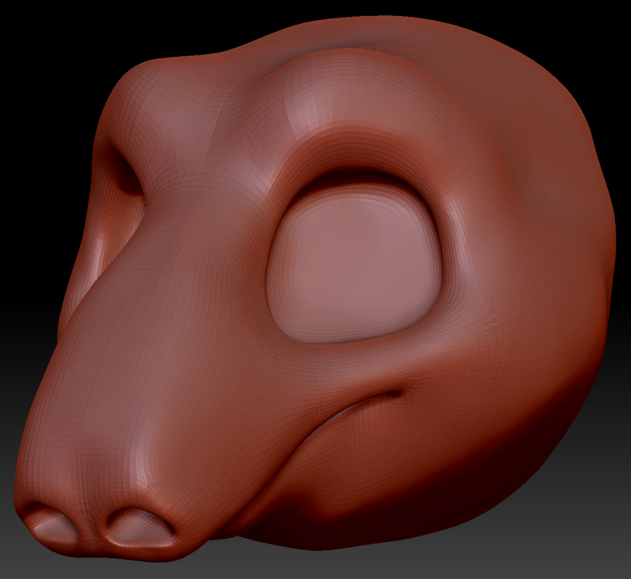 Gender Neutral Toony Tapir Head Base Variant 1