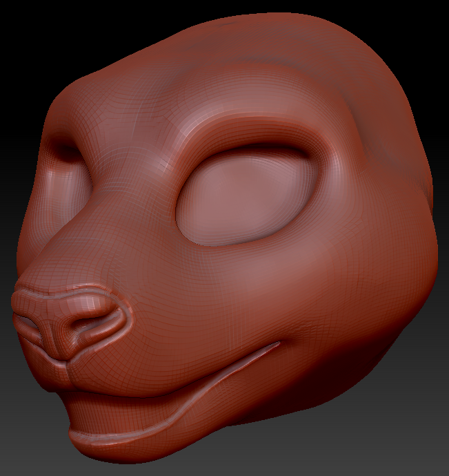 Feminine Giant Panda Static Jaw Head Base