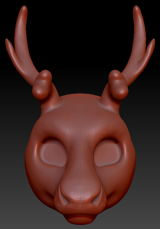 Gender Neutral Caribou/Reindeer Head Base Complex Variant 1